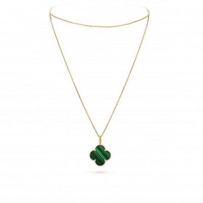 VAN CLEEF & ARPELS MAGIC ALHAMBRA LONG NECKLACE, 1 MOTIF - YELLOW GOLD, MALACHITE  VCARO3MG00